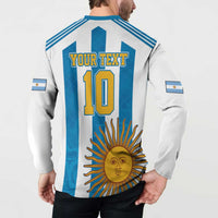 Personalized Argentina 10 Goat Button Sweatshirt Greatest Of All Time Sporty Style