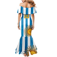 Personalized Argentina 10 Goat Family Matching Mermaid Dress and Hawaiian Shirt Greatest Of All Time Sporty Style