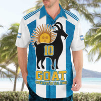 Personalized Argentina 10 Goat Hawaiian Shirt Greatest Of All Time Sporty Style