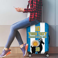 Personalized Argentina 10 Goat Luggage Cover Greatest Of All Time Sporty Style