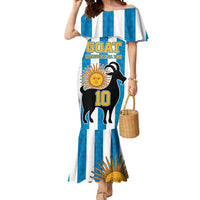 Personalized Argentina 10 Goat Mermaid Dress Greatest Of All Time Sporty Style