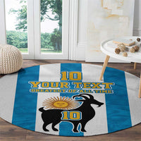 Personalized Argentina 10 Goat Round Carpet Greatest Of All Time Sporty Style