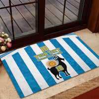 Personalized Argentina 10 Goat Rubber Doormat Greatest Of All Time Sporty Style