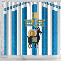 Personalized Argentina 10 Goat Shower Curtain Greatest Of All Time Sporty Style