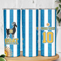 Personalized Argentina 10 Goat Skinny Tumbler Greatest Of All Time Sporty Style