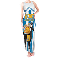 Personalized Argentina 10 Goat Tank Maxi Dress Greatest Of All Time Sporty Style