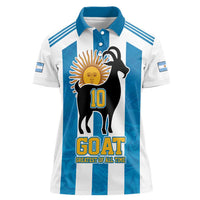 Personalized Argentina 10 Goat Women Polo Shirt Greatest Of All Time Sporty Style