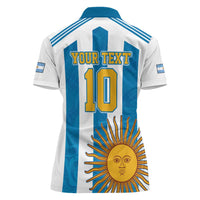 Personalized Argentina 10 Goat Women Polo Shirt Greatest Of All Time Sporty Style