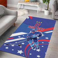 Custom United States Ice Hockey Area Rug USA Go Champions Sporty Style