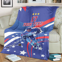 Custom United States Ice Hockey Blanket USA Go Champions Sporty Style