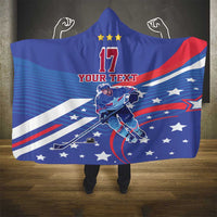 Custom United States Ice Hockey Hooded Blanket USA Go Champions Sporty Style