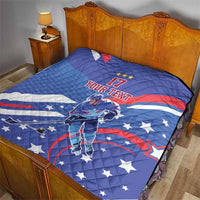 Custom United States Ice Hockey Quilt USA Go Champions Sporty Style