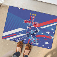 Custom United States Ice Hockey Rubber Doormat USA Go Champions Sporty Style