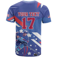 Custom United States Ice Hockey T Shirt USA Go Champions Sporty Style