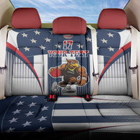Custom United States Basketball Back Car Seat Cover USA Eagle Mascot Style