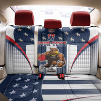 Custom United States Basketball Back Car Seat Cover USA Eagle Mascot Style