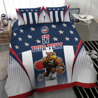 Custom United States Basketball Bedding Set USA Eagle Mascot Style