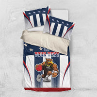 Custom United States Basketball Bedding Set USA Eagle Mascot Style