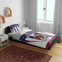 Custom United States Basketball Bedding Set USA Eagle Mascot Style