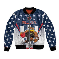 Custom United States Basketball Bomber Jacket USA Eagle Mascot Style