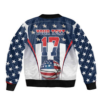Custom United States Basketball Bomber Jacket USA Eagle Mascot Style