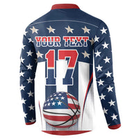 Custom United States Basketball Button Sweatshirt USA Eagle Mascot Style