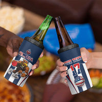 Custom United States Basketball 4 in 1 Can Cooler Tumbler USA Eagle Mascot Style