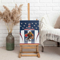 Custom United States Basketball Canvas Wall Art USA Eagle Mascot Style