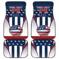 Custom United States Basketball Car Mats USA Eagle Mascot Style