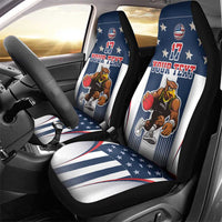 Custom United States Basketball Car Seat Cover USA Eagle Mascot Style