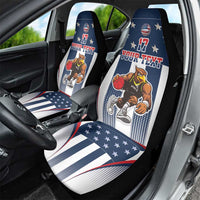 Custom United States Basketball Car Seat Cover USA Eagle Mascot Style