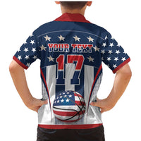 Custom United States Basketball Family Matching Mermaid Dress and Hawaiian Shirt USA Eagle Mascot Style