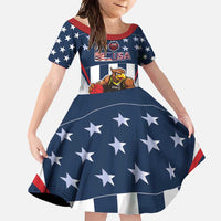 Custom United States Basketball Family Matching Mermaid Dress and Hawaiian Shirt USA Eagle Mascot Style