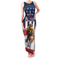 Custom United States Basketball Family Matching Tank Maxi Dress and Hawaiian Shirt USA Eagle Mascot Style