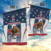Custom United States Basketball Garden Flag USA Eagle Mascot Style