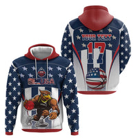 Custom United States Basketball Hoodie USA Eagle Mascot Style