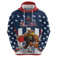 Custom United States Basketball Hoodie USA Eagle Mascot Style
