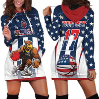 Custom United States Basketball Hoodie Dress USA Eagle Mascot Style
