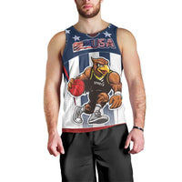 Custom United States Basketball Men Tank Top USA Eagle Mascot Style