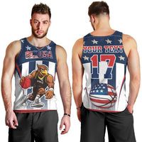 Custom United States Basketball Men Tank Top USA Eagle Mascot Style