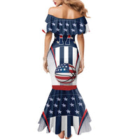 Custom United States Basketball Mermaid Dress USA Eagle Mascot Style