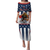 Custom United States Basketball Puletasi USA Eagle Mascot Style