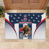 Custom United States Basketball Rubber Doormat USA Eagle Mascot Style