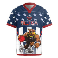 Custom United States Basketball Rugby Jersey USA Eagle Mascot Style
