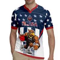 Custom United States Basketball Rugby Jersey USA Eagle Mascot Style