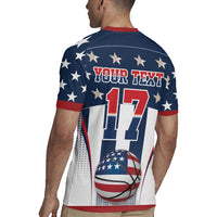 Custom United States Basketball Rugby Jersey USA Eagle Mascot Style