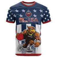 Custom United States Basketball T Shirt USA Eagle Mascot Style