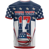 Custom United States Basketball T Shirt USA Eagle Mascot Style