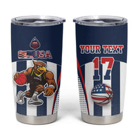 Custom United States Basketball Tumbler Cup USA Eagle Mascot Style