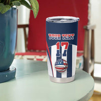 Custom United States Basketball Tumbler Cup USA Eagle Mascot Style